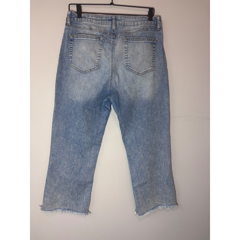 Sincerely Jules Light Wash Frayed Hem Cropped Jeans Women's‎ Size 11